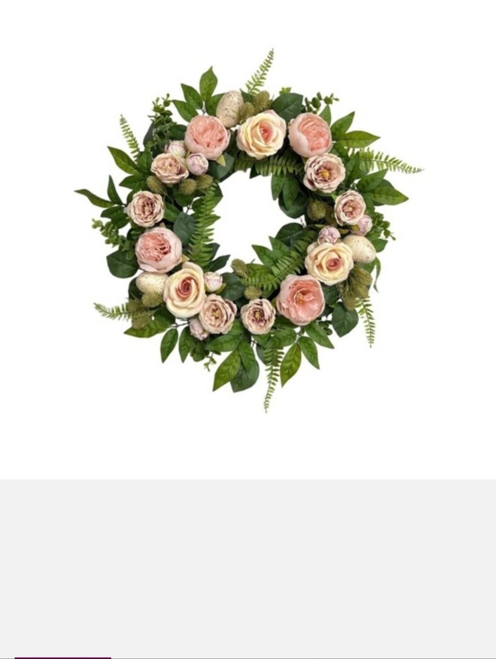 My Texas House 22" Easter Wreath - Peonies & Speckled
Eggs